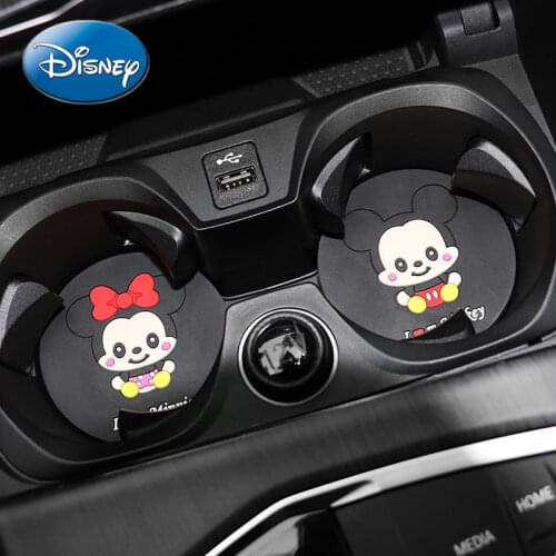 Disney Mickey Mouse car water coaster cartoon cute personality creative car interior supplies water cup non-slip storage mat