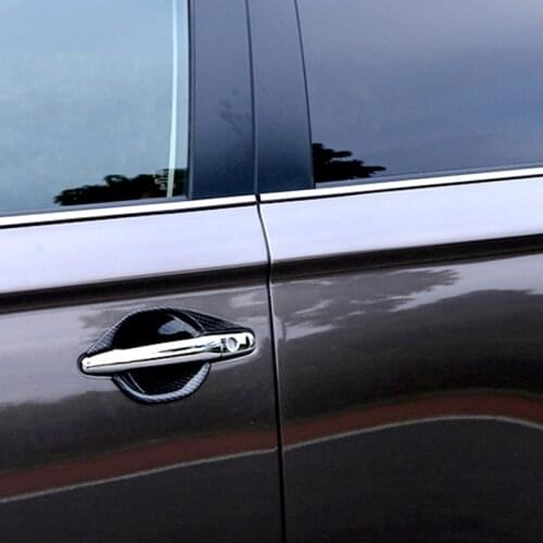 For Mitsubishi Outlander 2013 2014 2015 2016 2017 4pcs Car Exterior Side Door Handles Cover Trim 3 holes Accessories Chrome