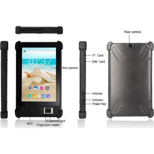 HFSECURITY Android7.0 4G 8'' Touch Screen Rugged Fingerprint Tablet With NFC Reader 2+16G Portable Handheld Fingerprint Terminal
