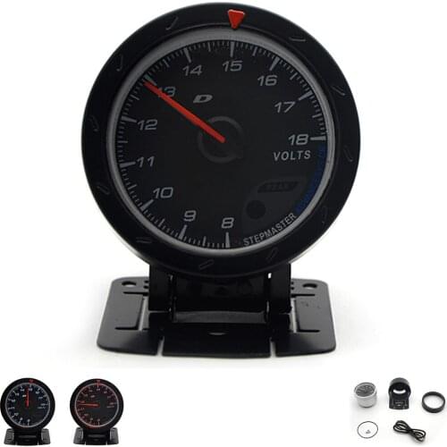2.5" 60MM Volt Gauge 8-18V Black Face With Logo/Car Gauge Meter