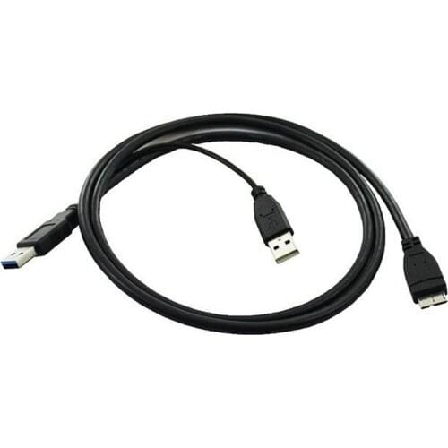 USB3.0 Mobile Hard Disk Data Cable Connection Cable Dual-head USB To Micro-b With Auxiliary Power Supply