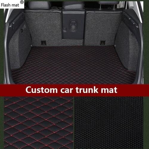 Flash mat leather Car Trunk Mats for Hyundai All Models solaris tucson 2016 sonata ix25 i30 getz custom cargo liner