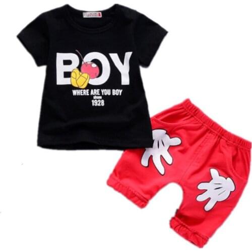 Baby Boy Clothes Summer Girl Clothing Infant T-shirt Shorts Suits Kids Fashion Sets Children White Casual Sport Garment