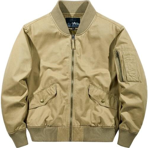 100% Cotton Jackets Fashion Army Bomber Jacket Men Flight Pilot Jacket Tactics Jaqueta Militar Plus Size 4XL 5XL Trench Coats
