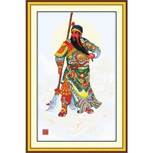 Guan Gong(1) cross stitch kit people 18ct 14ct 11ct count print canvas stitches embroidery DIY handmade needlework