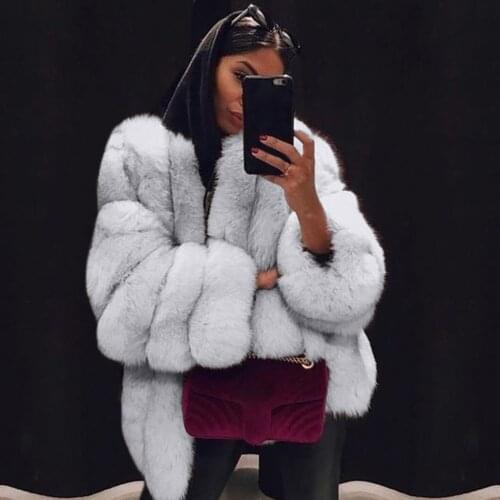 Mink Coats Women Winter Top Fashion Pink FAUX Fur Coat Elegant Thick Warm Outerwear Fake Fur Woman Jacket Dropshipping Fulfill