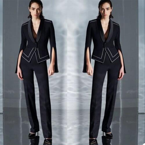 Latest Women Suits Custom Made Elegant Streetwear Party Wedding Prom Bridal Evening Dinner 2 Pieces (Blazer + Pants )