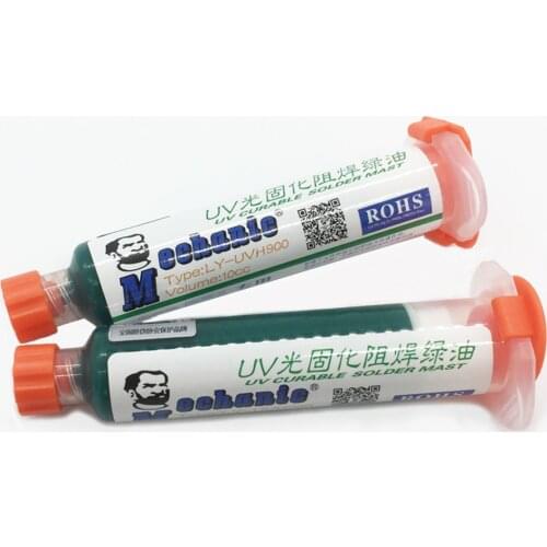 NEW 2Pcs Mechanic 10cc Green UV Solder Mask BGA PCB Paint Prevent Corrosive Arcing Soldering Paste Flux UV Photosensitive Inks