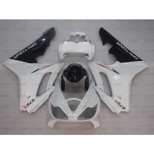 For Triumph 675 2006 - 2008 Fairings for Triumph 675 2008 Fairing for Triumph 675 08 07 Black White Abs Fairing