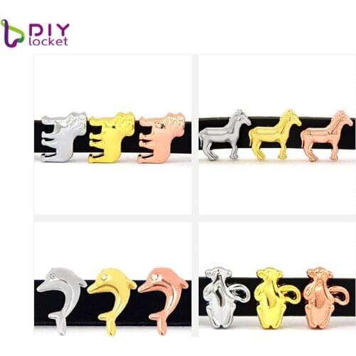 Wholesale 10pcs/lot 8mm Slide Charms Fit Diy Wristband Belt & Bracelet LSSC301-362
