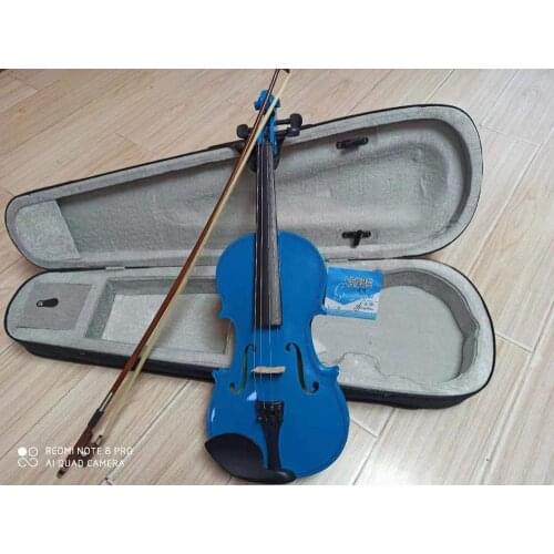 Full wood blue violin 4/4 3/4 2/4 1/4 1/8