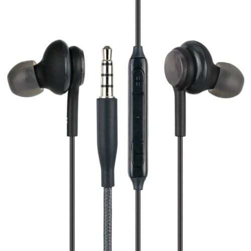 3.5mm In-ear Wired Earphones Headset With Mic Volume Control For Samsung Galaxy S8 S7 Huawei Xiaomi Smartphone 100pcs