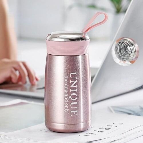 280ml/360ml Cute Candy Mini Thermos Cup Kids Cartoon Hot Water Bottle Stainless Steel Thermal Coffee Mug Vacuum Flask Insulated