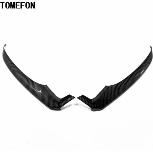 TOMEFON For Toyota Camry XV70 2017 2018 2019 Front Bumper Protector Cover Trim Sticker Exterior Accessories ABS Carbon Fiber