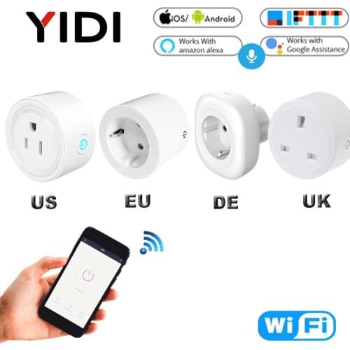 UK EU US Wifi Smart Socket Plug Electric Wall Gsm Power Socket Outlet APP Remote Voice Control Tuya Smart Life Alexa Google Home