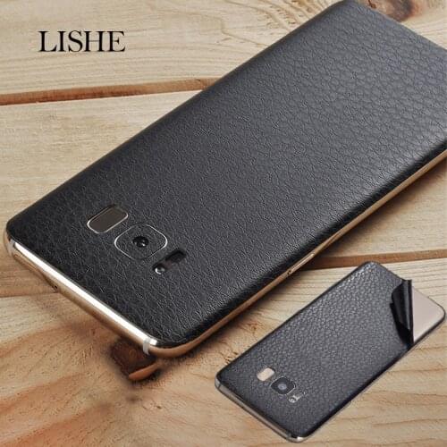 Vinyl Sticker Skin For Samsung Galaxy S20 S20+ Note 9 8 Leather Texture Protector Sticker For Samsung S9 S8 Plus Back Cover Film