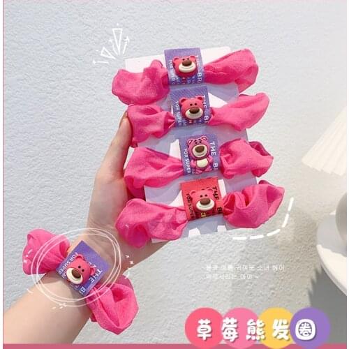 Women Girl Scrunchies Elastic Hair Ties Bands Bear Summer Fashion Korean Mujer Head Accessories Hyuna Wholesale