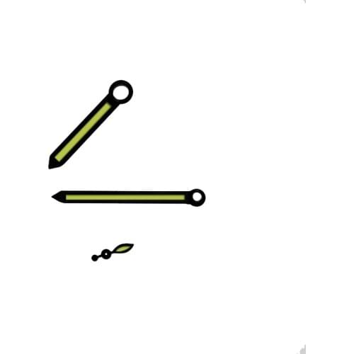 1 Set of Watch Hands Black Luminous Suitable for Eta 6498 6497 Movement Needles