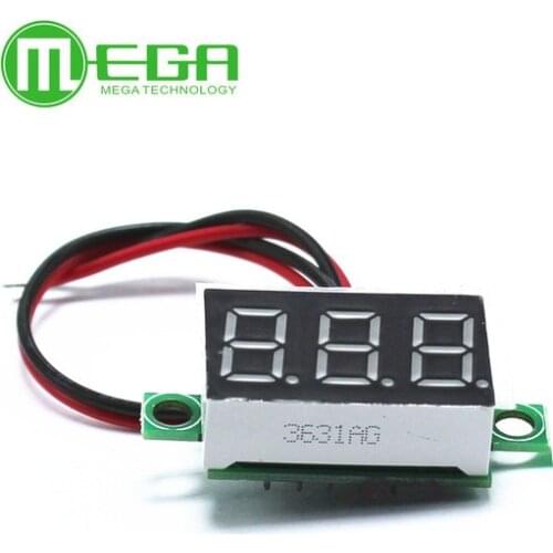 10pcs/lot 0.36 inch Blue Second line precision dc digital voltmeter head LED digital voltmeter DC4.5V-30V