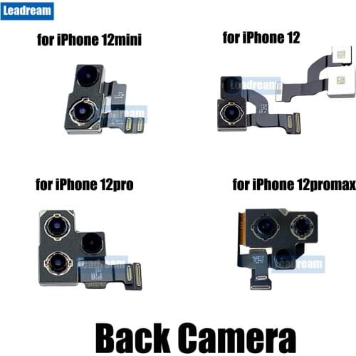 10pcs Original Back Camera for iPhone X XS Max Xr 11 12 Pro max Back Main Camera Flex Cable Ribbon Replacement