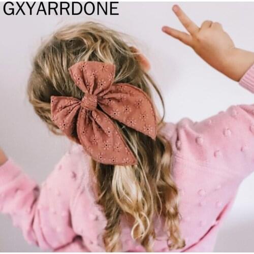 2021 Baby Girls Hair Clips Big Bows Children Floral Hairpins Butterfly Infant Hollow Barrettes Lovely Kids Hair Accessories