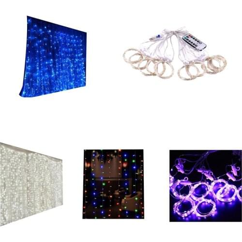 3x3 Meters 300 LED Curtain Fairy String Lights Hanging Backdrop Wall Lamp Wedding Xmas Party Decorations