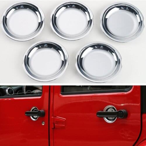 5Pcs Exterior Door Handle Bowl Cover Trim Car Styling Scratch Guard Accessories For Jeep Wrangler JK Rubicon Sahara 2007-2016