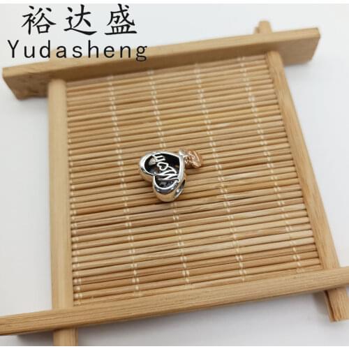 925 Sterling Silver Thank You Mum Heart Charm 2021 Mothers Day Beaded Womens Jewelry Gift