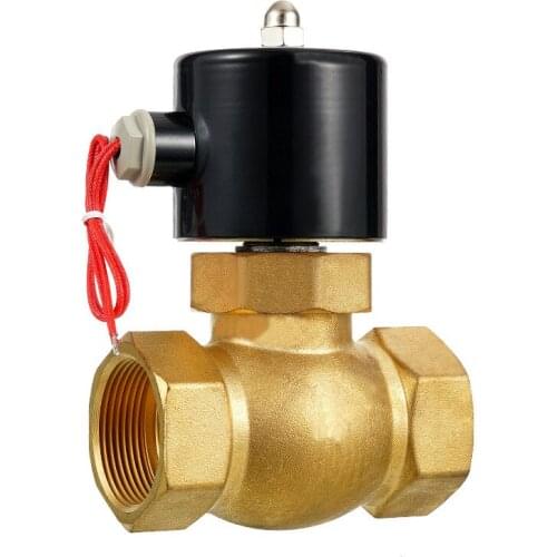 US-15 2L-15 1/2"BSPT 2Position 2Way NC Hi-Temp Brass Steam Solenoid Valve DC12V/24V AC24/36V/110V/220V/380V PTFE Pilot