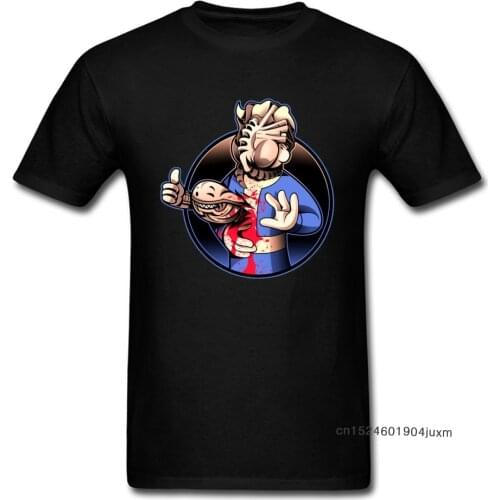 T-shirt Fallout 4 Men T Shirt Facehugger Alien Tshirt 2019 Funky Cartoon Cotton Clothes 3XL Gamer Tees Fallout Dead Vault Boy