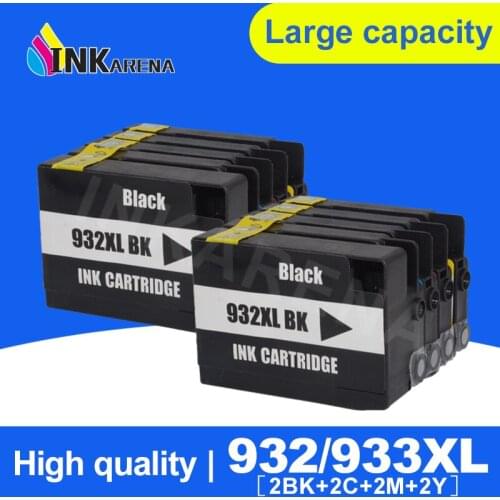 INKARENA 2 Set Printer Ink Cartridge 932 933 For HP 932 932XL Inkjet Cartridges Officejet 6100 6600 6700 7110 7610 7510 Printers