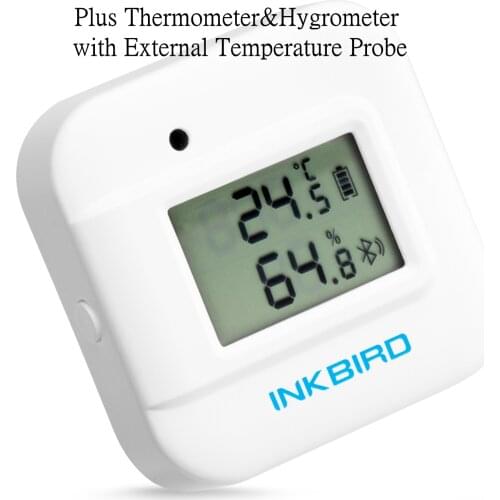 INKBIRD IBS-TH2 Smart Bluetooth 3 Version Thermometer Hygrometer Temperature Humidity Sensor Weather Station for Indoor Outdoor