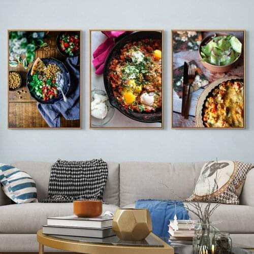 Dining Table Feast Oil Painting Picture Poster Canvas Print Painting Wall Art Living Room Home Decoration