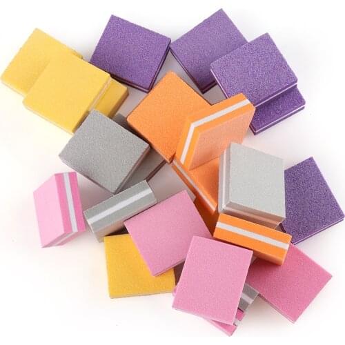 1/5PC Mini Nail Polisher Double-Sided Colorful Sponge Nail Buffer Sanding Files Manicure Tool Trimming Kit Salon Nail Art Tools