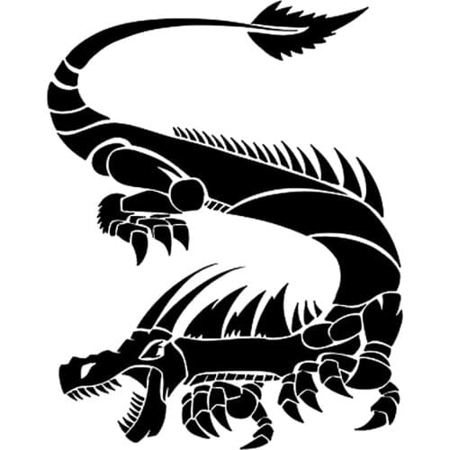 Dragon Bone Cartoon Art Decals High Quality Car Window Decoration Personality PVC Waterproof Decals Cover Scratches Waterproof