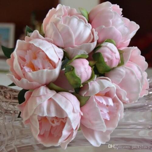 Real Natural Touch PU Peony Buds bouquet wedding bride Holding flower bridal hand hold flowers home decorative ornament