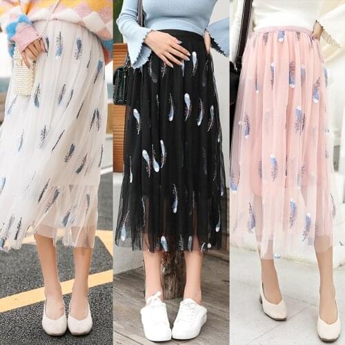Pregnancy Clothes Maternity Skirts Spring Autumn Straight Pregnant Skirt High Waisted Skirts Maternity M-XXL White Pink Black