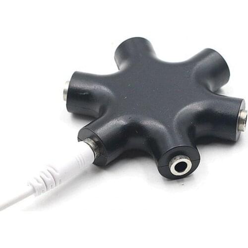 Mini Portable 1 to 5 3.5mm Plug Stereo Audio Earphone Splitter Adapter for Phone Plug Stereo Audio Earphone Splitter Adapter for