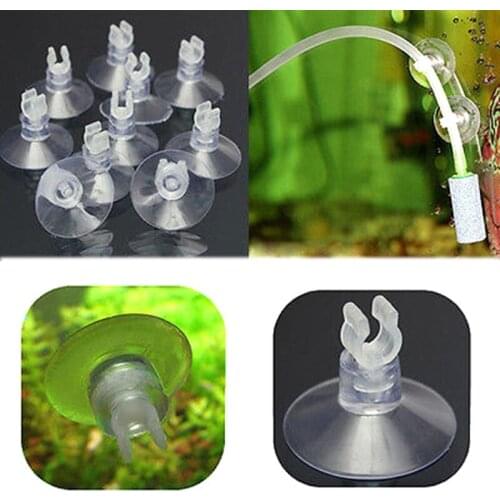 10pcs Aquarium Sucker Suction Cup for 4mm Air Line Pipe Tube Wire Holder Used Sucker for Glass Surface Fish Supples