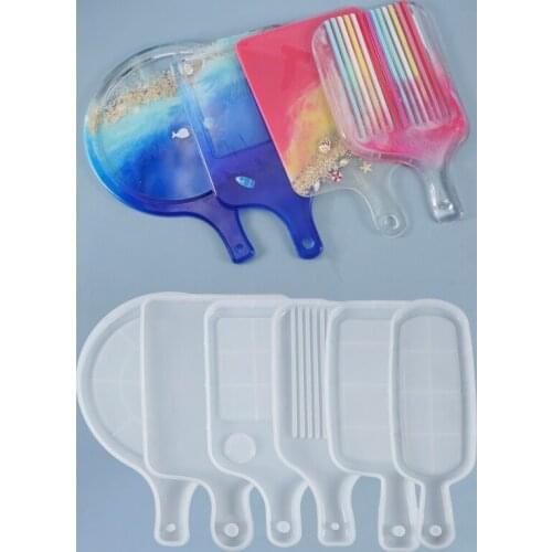 DIY Tray Plate Casting Silicone Mould Crafts Cup Mat Making Tool Crystal Epoxy Resin Mold