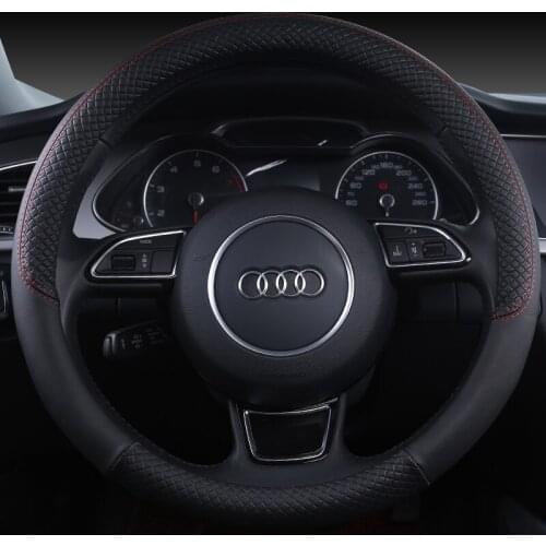Microfiber Leather Sport Car Steering Wheel Cover Non-slip for Audi A1 8X A2 A3 A4 A5 A6 Avant Auto Accessories