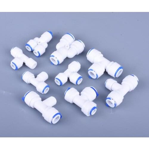 Three-way quick connector and threaded connector Family drinking water filter attachment RO filter reverse osmosis system