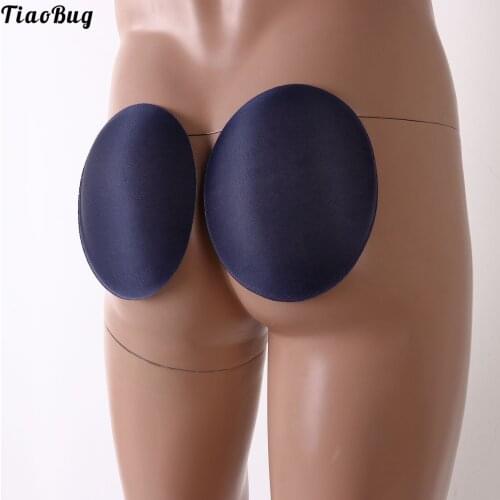 TiaoBug 2Pcs Mens Enhancing Removable Foam Butt Pads Thick Breathable Contour Hip Sponge Pads For Underwear Boxer Brief