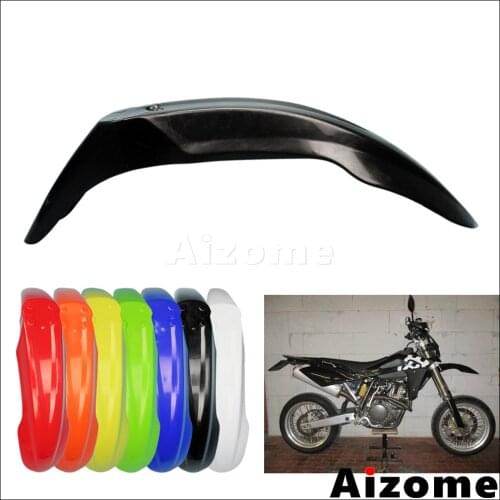 Universal Supermoto Front Fender For Yamaha Honda Suzuki Kawasaki DR KLR KLX KX XT YZ EXC XC Motocross Black Off Road Mudguard