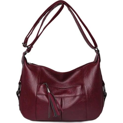 Women Leather Handbags Vintage Hobos Soft Leather Shoulder Bag Sac Crossbody Bags Female Messenger Bag New designer hand bags