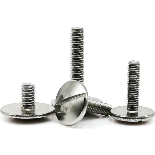 1/2/5pcs M2 M2.5 M3 M4 M5 M6 304 Stainless Steel GB947 Slotted Truss Round Large Extra Size Oversize Big Head Bolt Screw