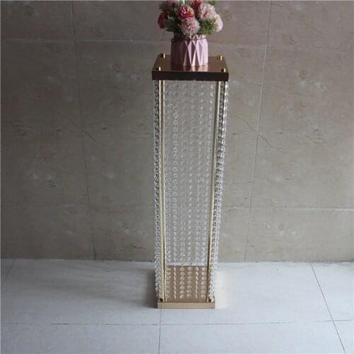 100cm Tall Crystal Pillar Aisle Road leads Wedding Flower Stand