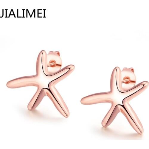 2016 High quality New arrival JIALIMEI brand fashion Jewelry Gold Color earring with zircon for women gift E024
