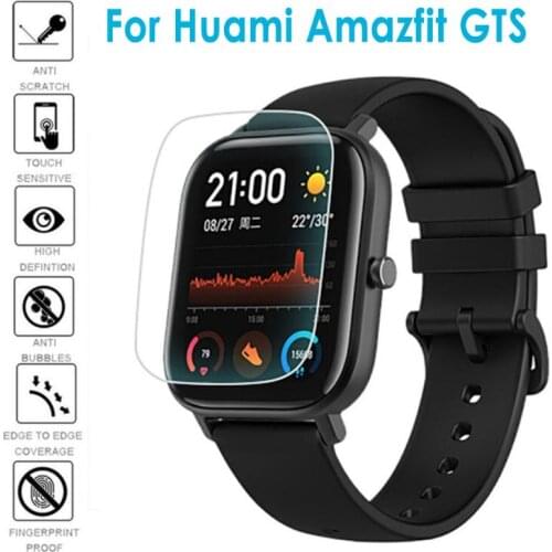 3PCS Protective Full Film Screen Protector Full Cover Clear Soft TPU Film For Xiaomi Huami Amazfit GTS Smart Watch Accessories