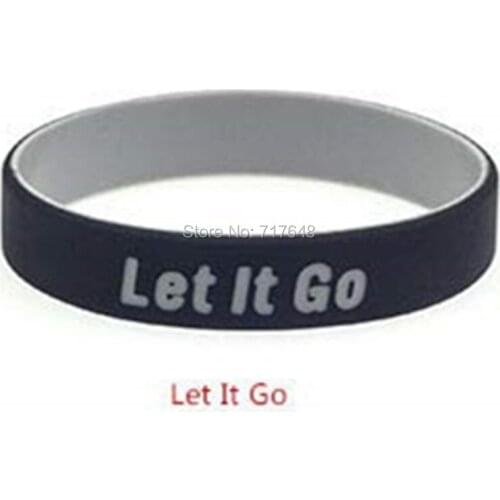 300pcs Life Sentences Let It Go wristband silicone bracelets free shipping by FEDEX A